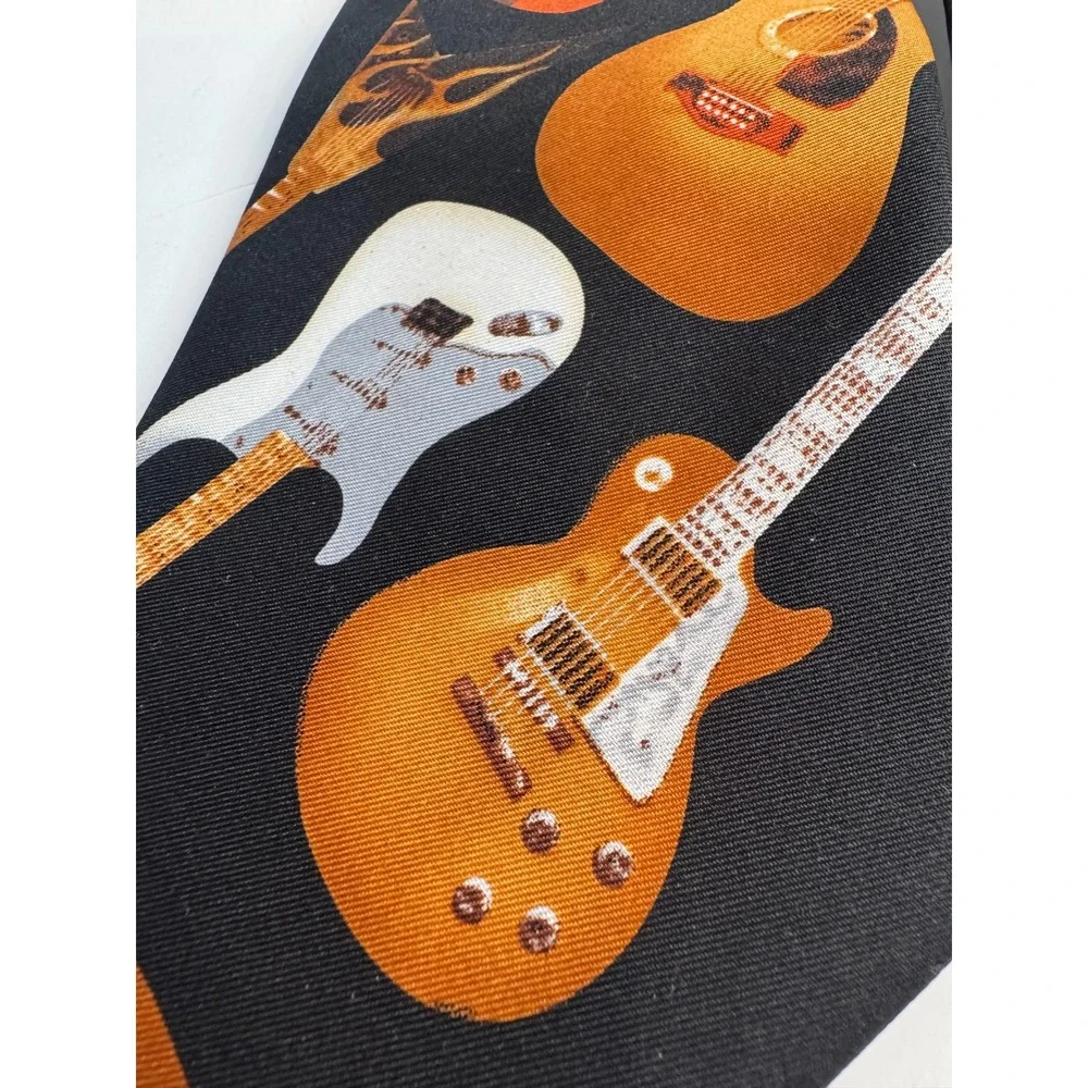 Vintage Guitar‎ Necktie Pair Ralph Marlin Utopia Music Novelty Ties